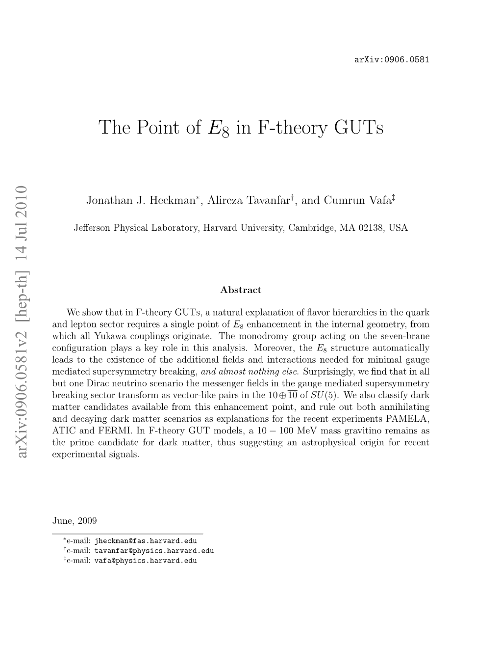 The Point of E8 in F-Theory Guts