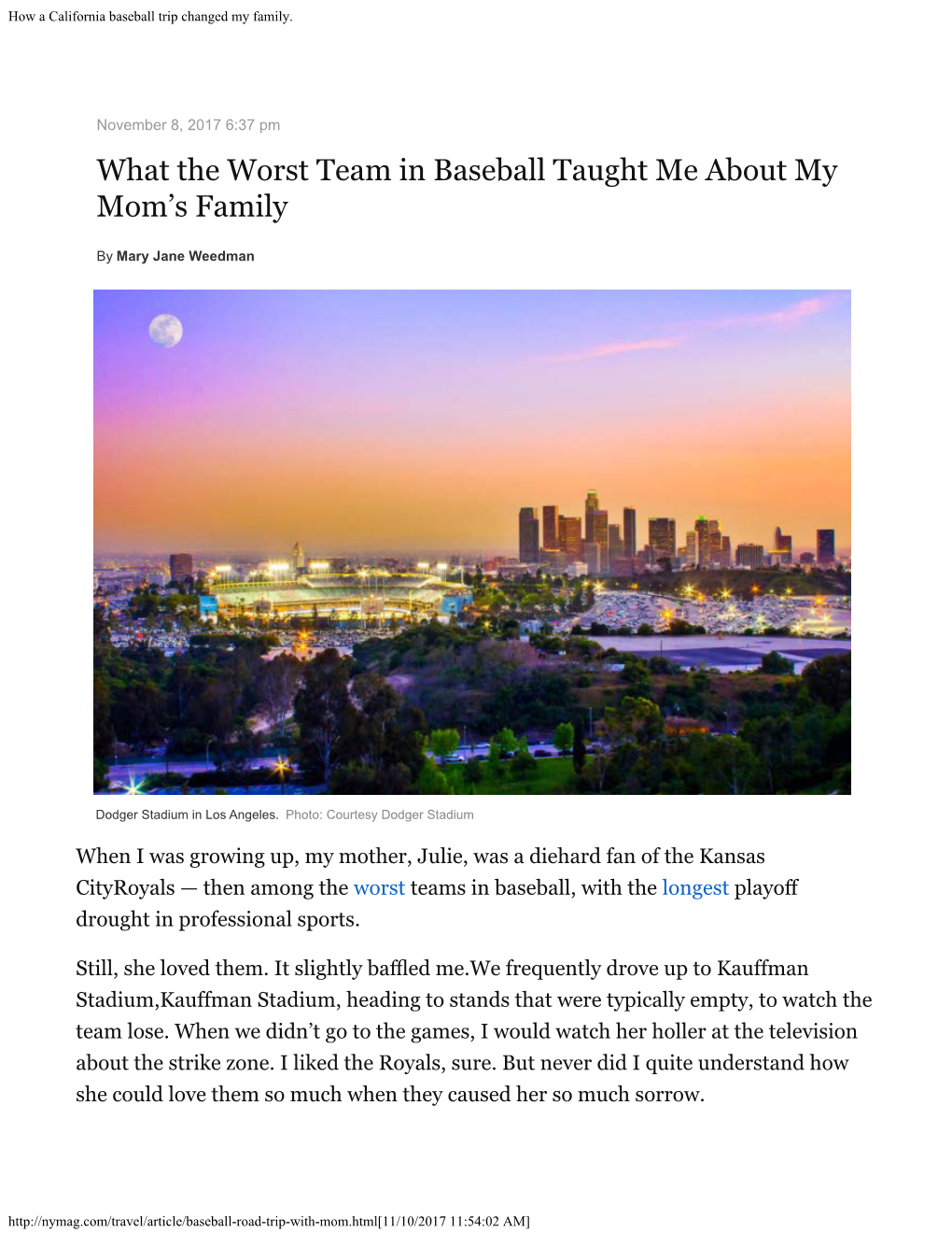 How a California Baseball Trip Changed My Family