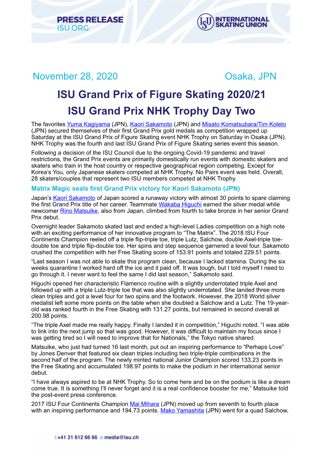 ISU Grand Prix of Figure Skating 2020-21