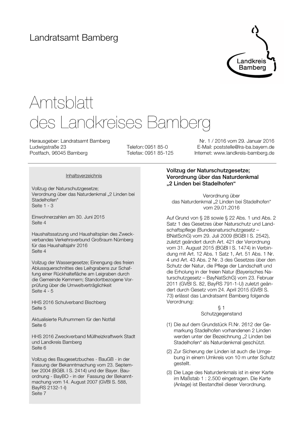 Amtsblatt Des Landkreises Bamberg