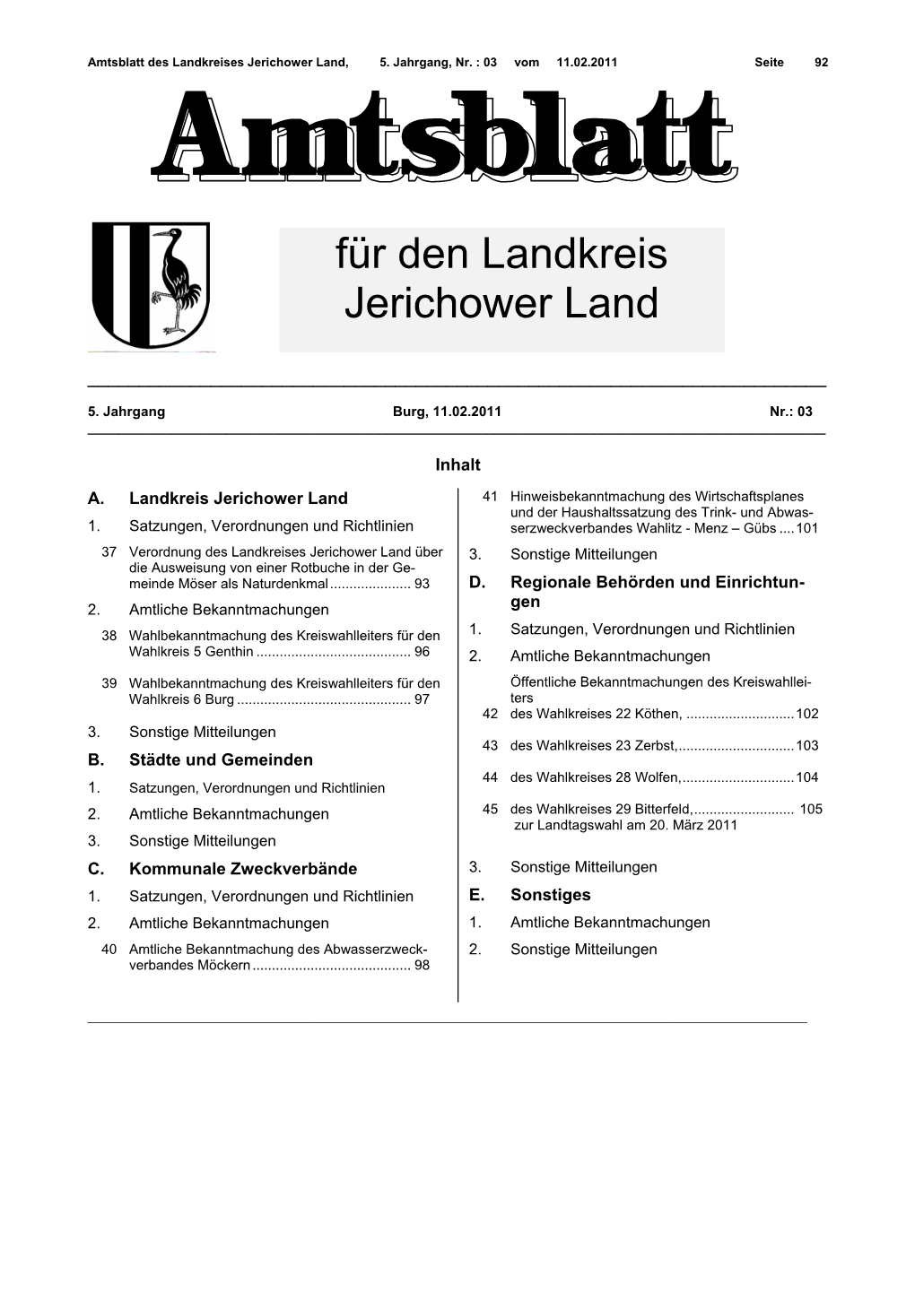 Amtsblatt Nr. 03-05-11 Vom 11.02