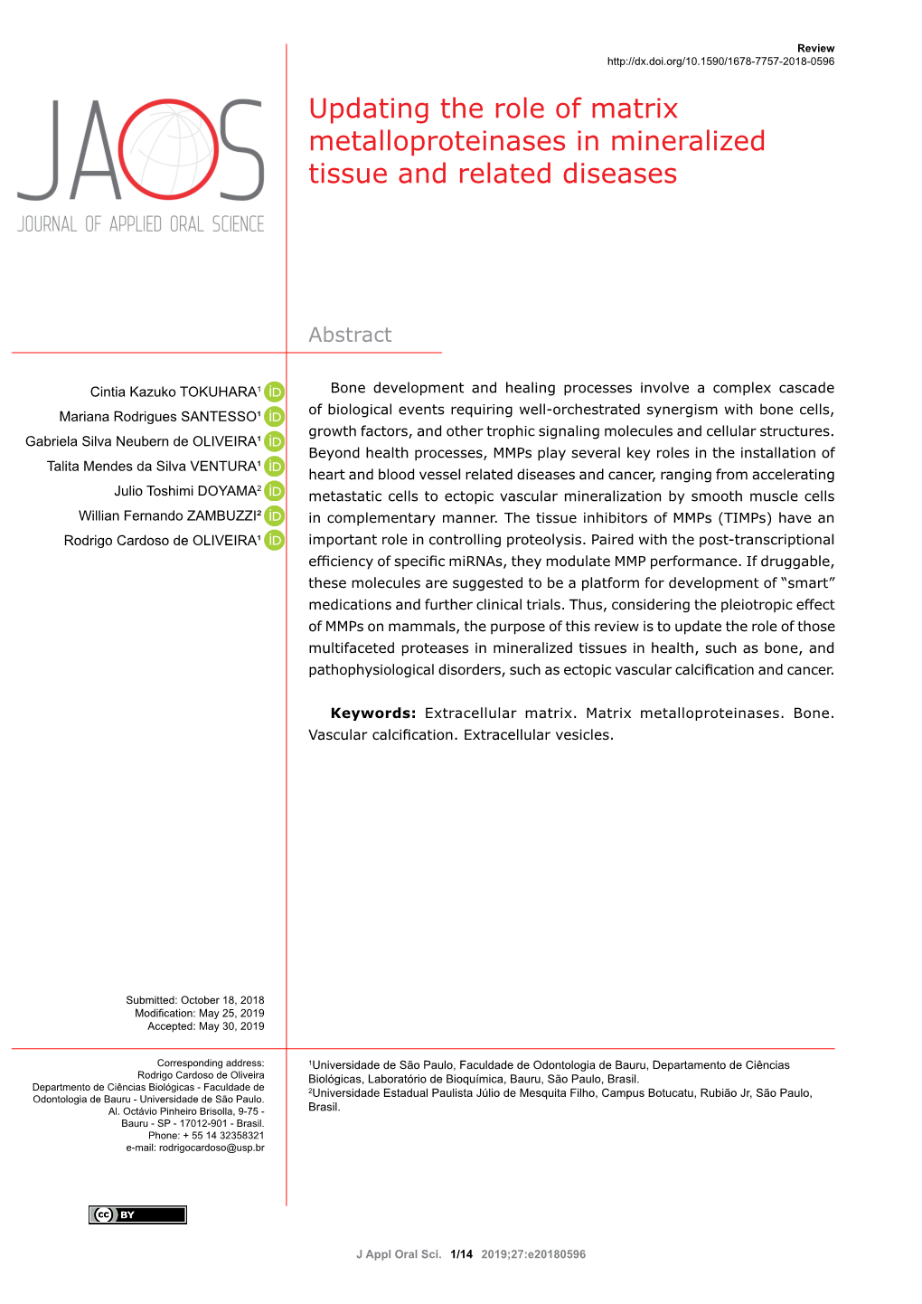 Updating the Role of Matrix Metalloproteinases in Mineralized Tissue and Related Diseases