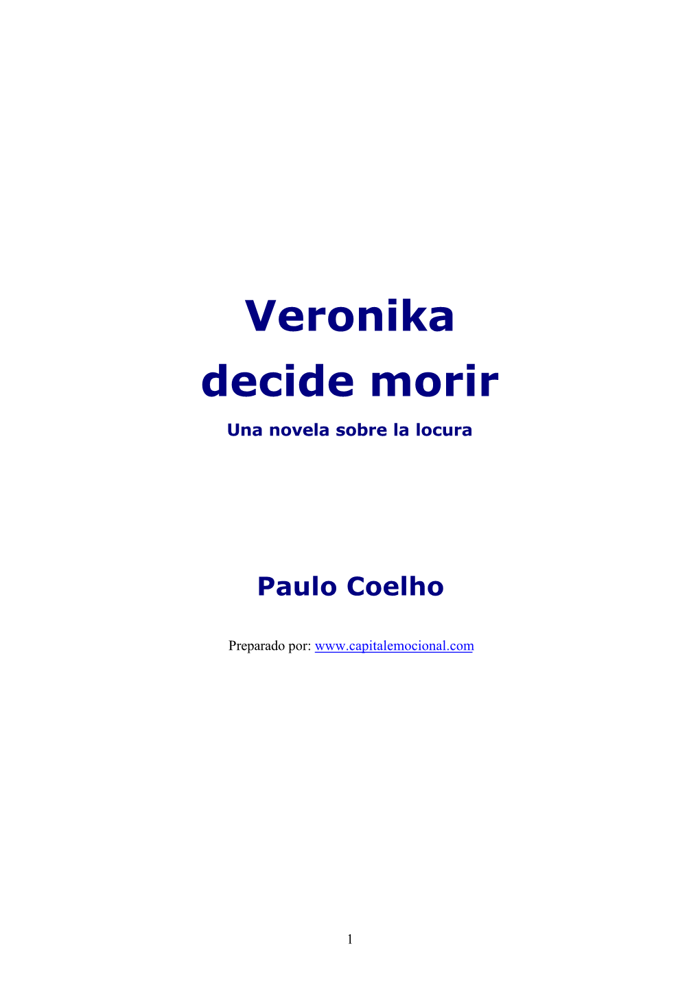 Veronika Decide Morir