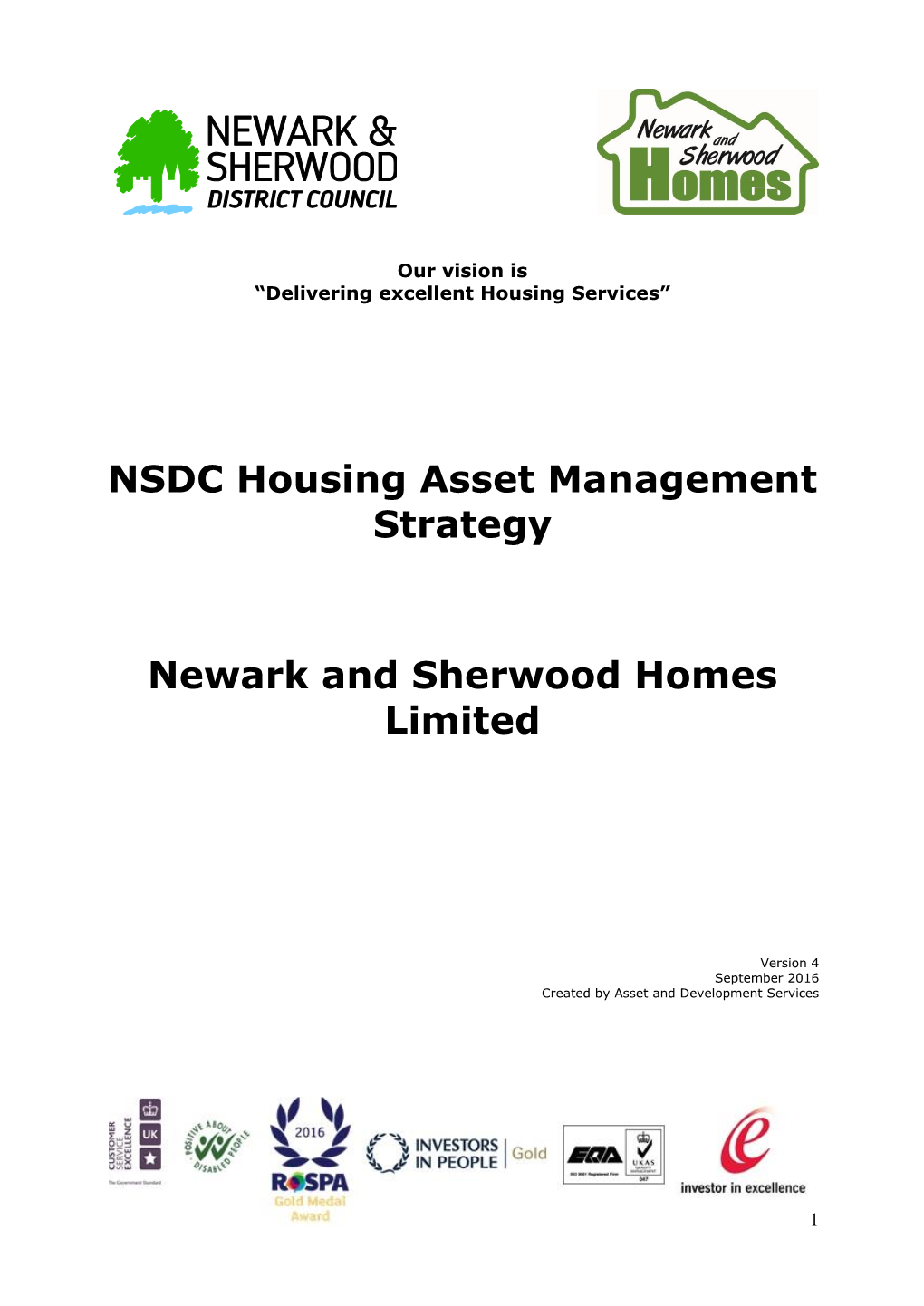 NSDC Housing Asset Management Strategy Newark and Sherwood