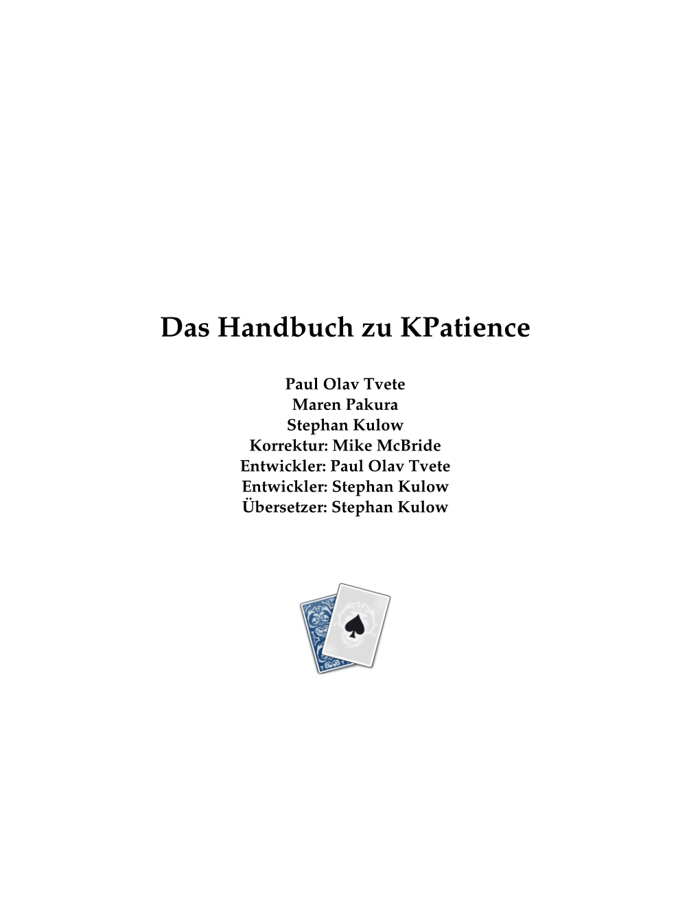 Das Handbuch Zu Kpatience