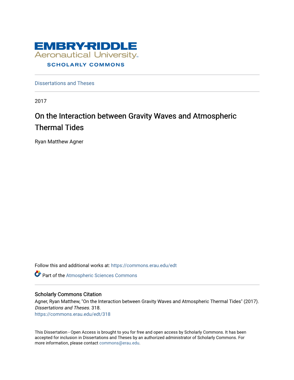 On the Interaction Between Gravity Waves and Atmospheric Thermal Tides