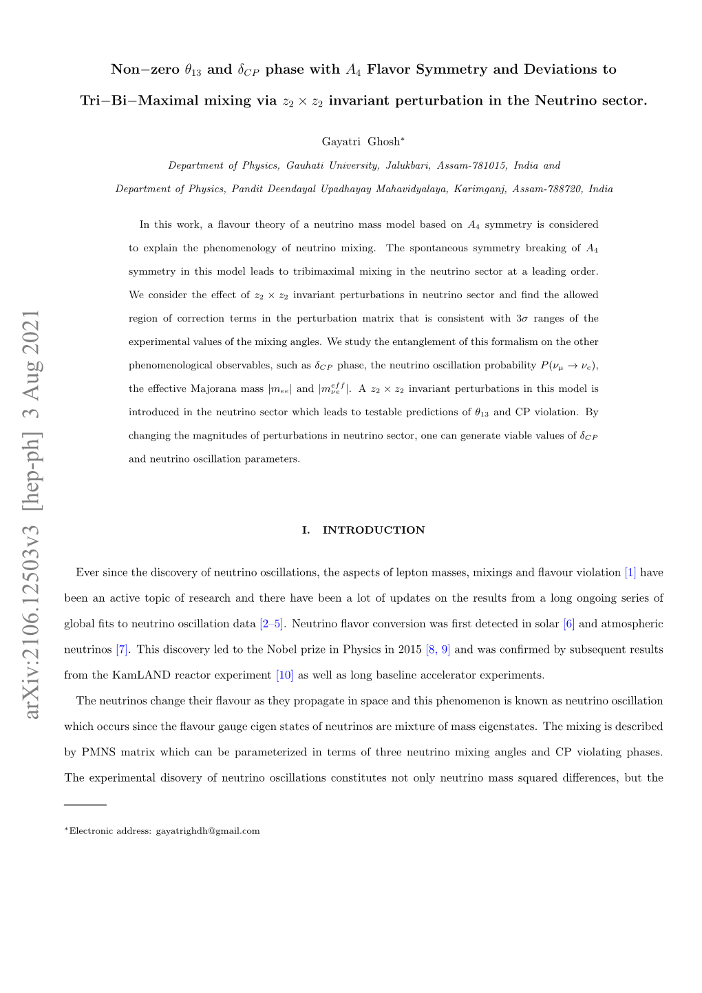 Non Zero $\Theta {13} $ and $\Delta {CP} $ in a Realistic Neutrino Mass