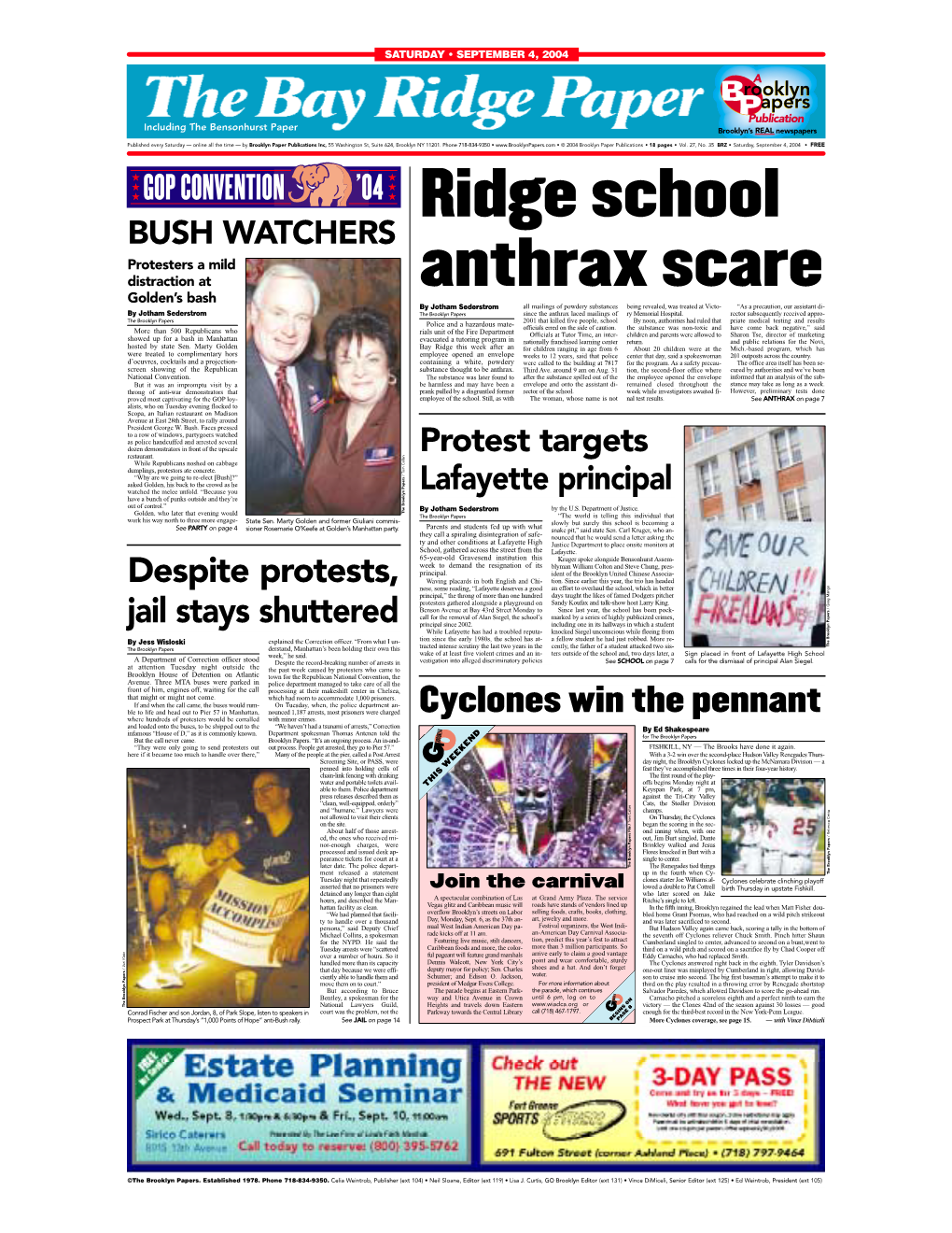 Ridge School Anthrax Scare