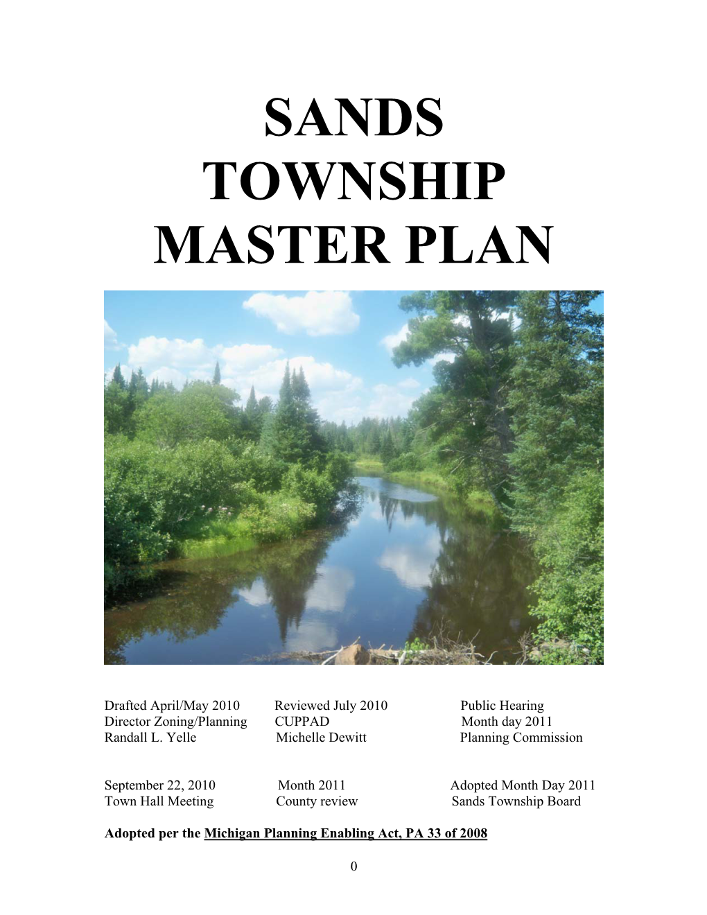 Sands Township Master Plan