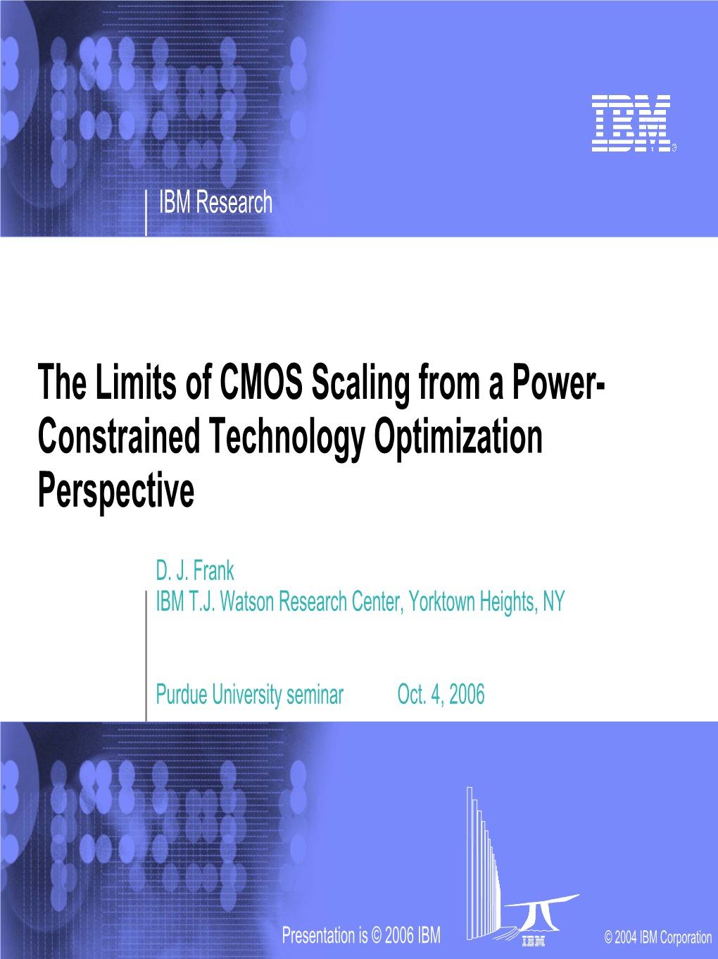The Limits of CMOS Scaling from a Power- Constrained Technology Optimization Perspective