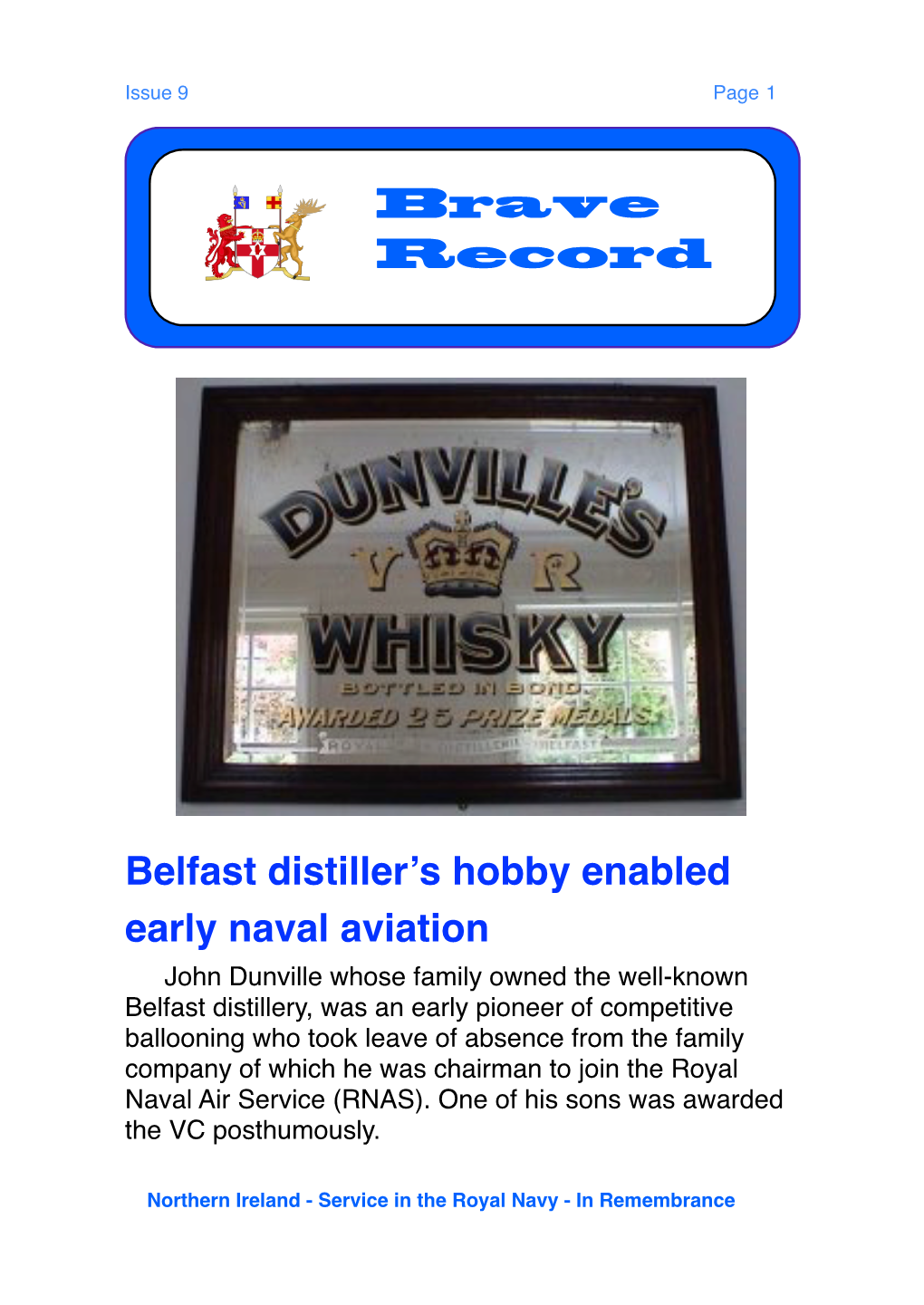 Belfast Distiller's Hobby Enabled Early Naval Aviation