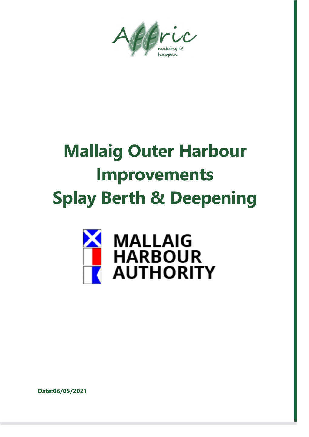 Mallaig Outer Harbour Improvements Splay Berth Deepening