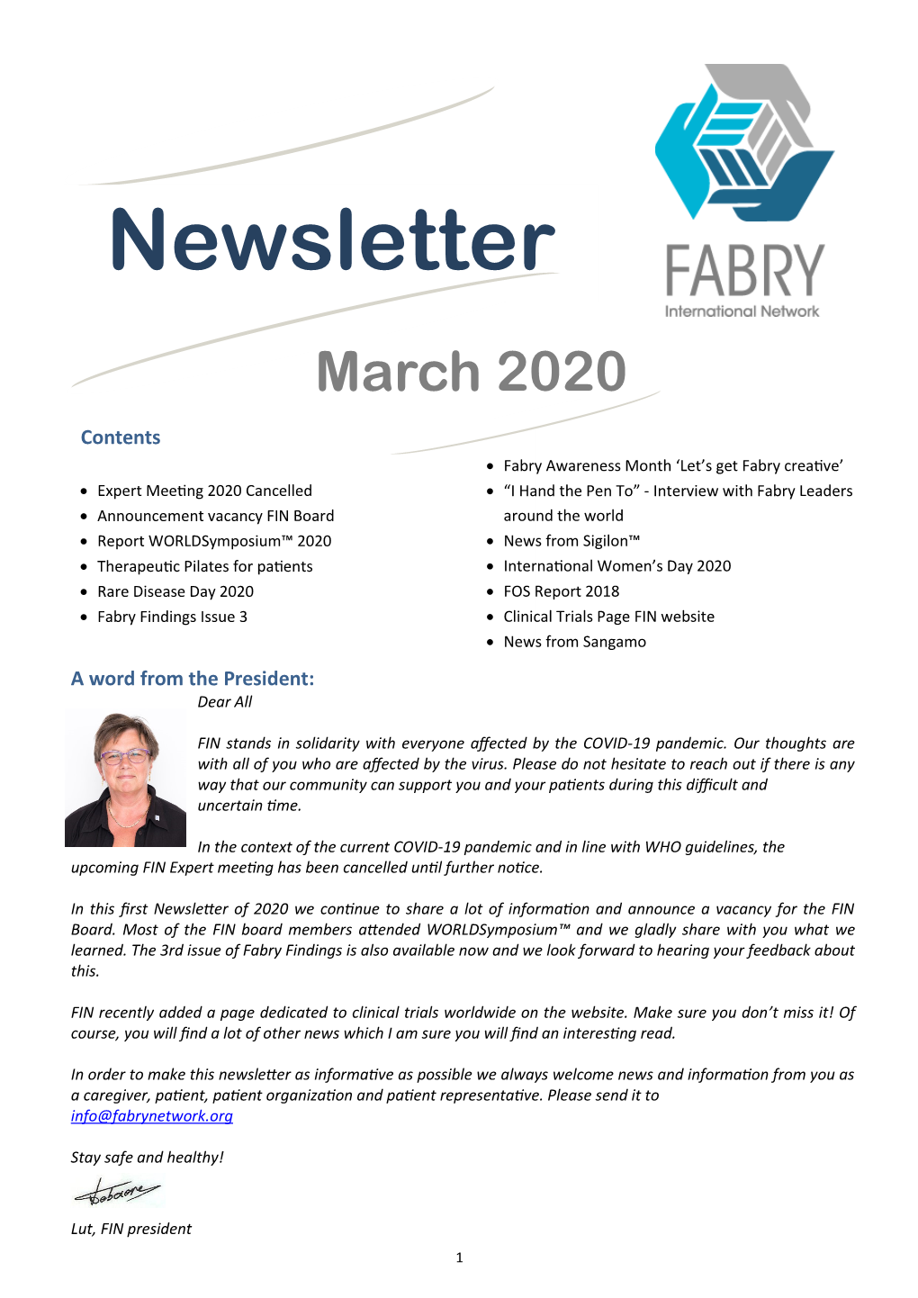 Newsletters 2020