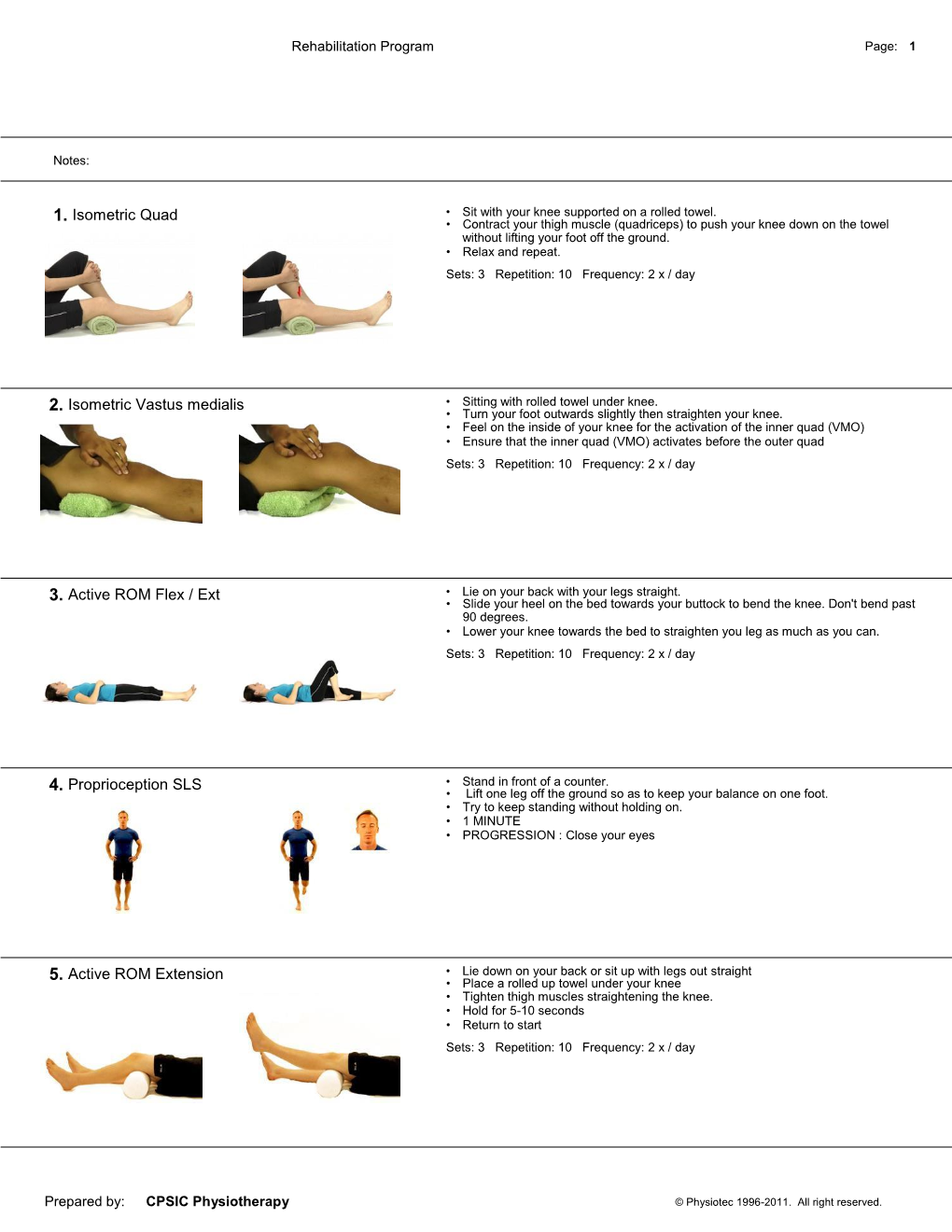 Exercises for After ACL Surgery Phase 1