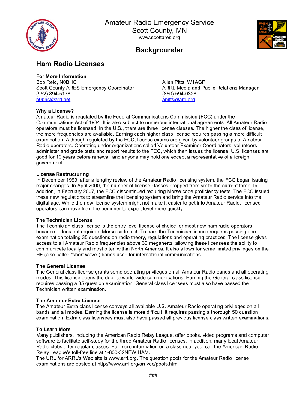 Amateur Radio Emergency Service