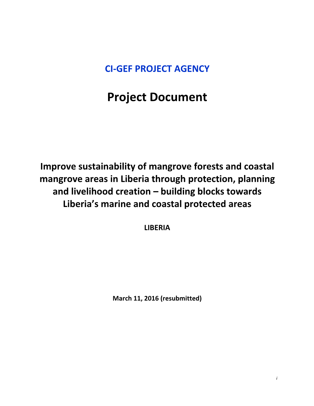 Ci-Gef Project Agency