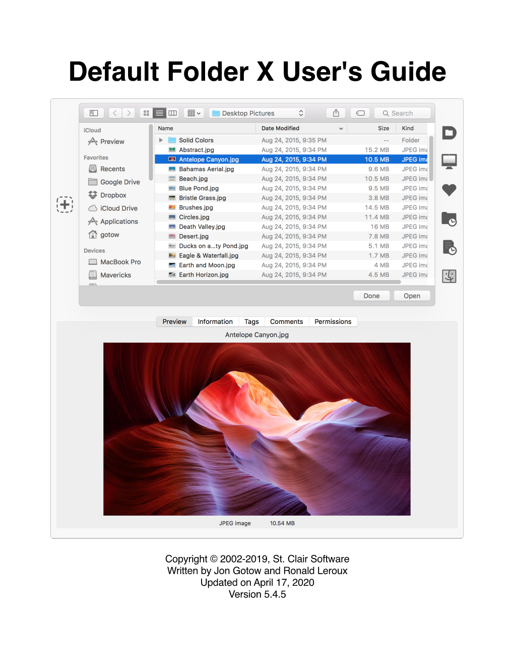 Default Folder X User's Guide