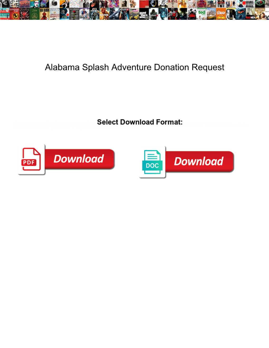 Alabama Splash Adventure Donation Request Riddick
