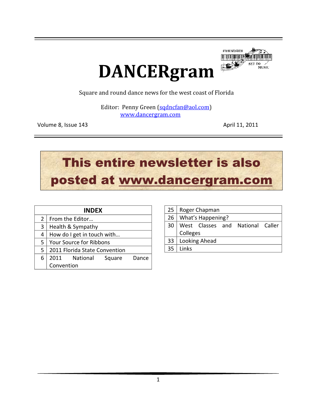 Dancergram 4/11/2011