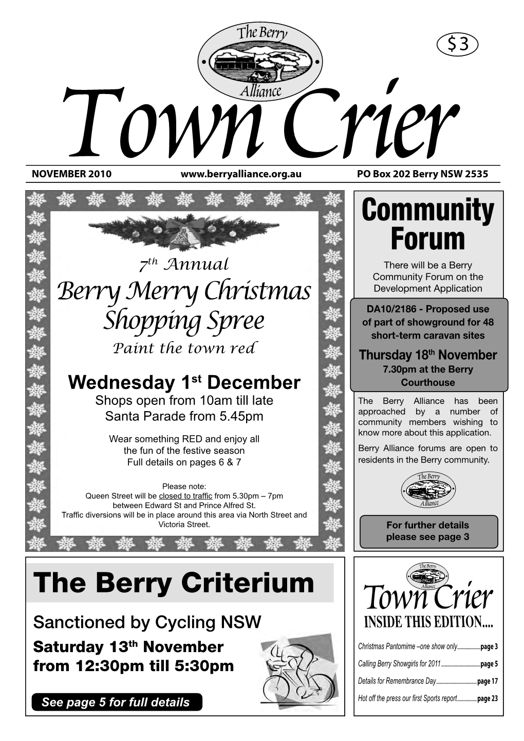 NOVEMBER Town Crier 2010.Indd