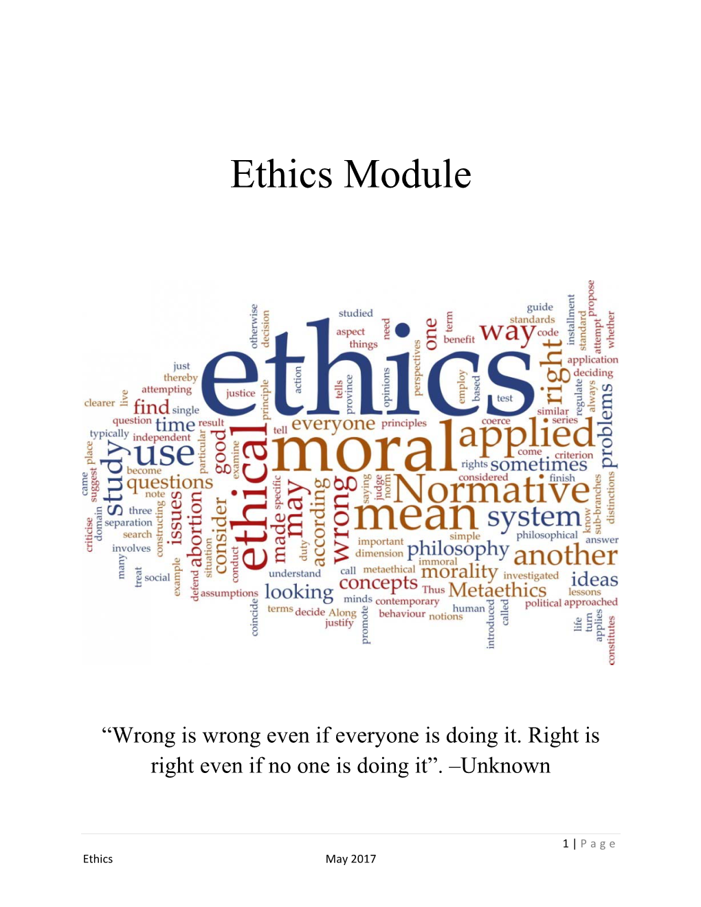 Ethics Module