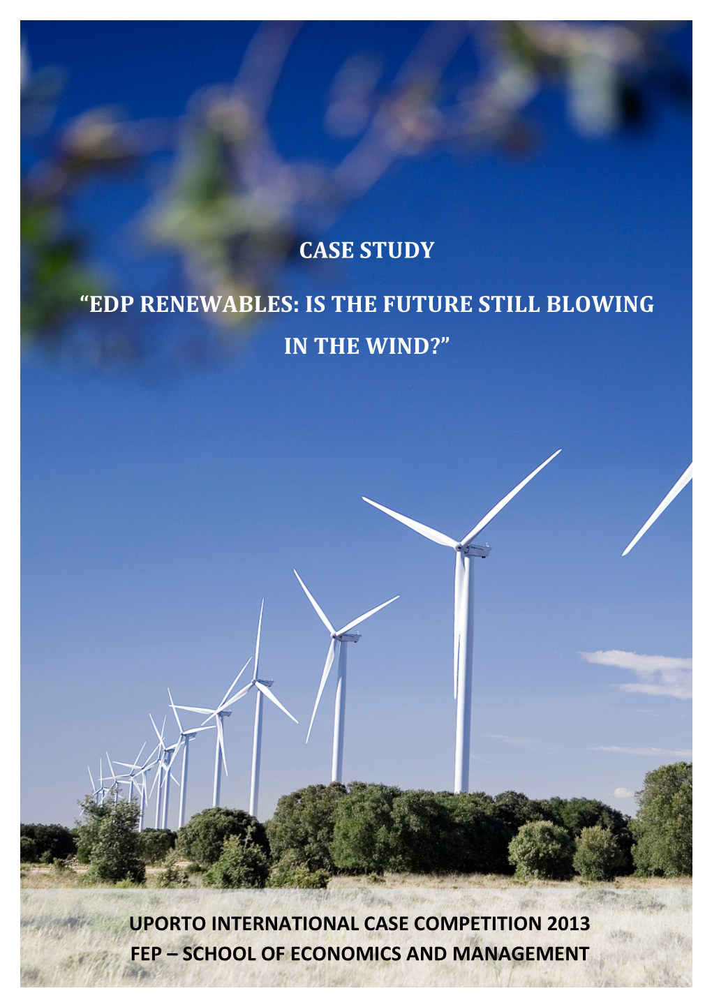 Case Study “Edp Renewables: Is the Future Still Blowing in the Wind?”