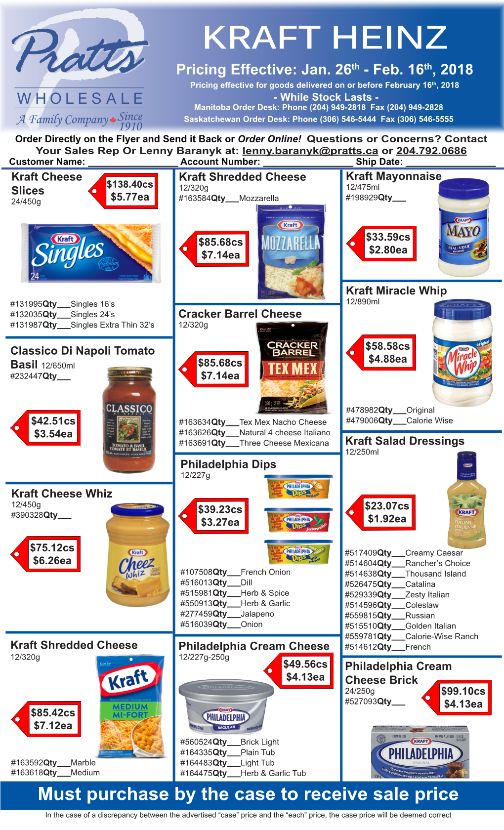 KRAFT HEINZ Pricing Effective: Jan