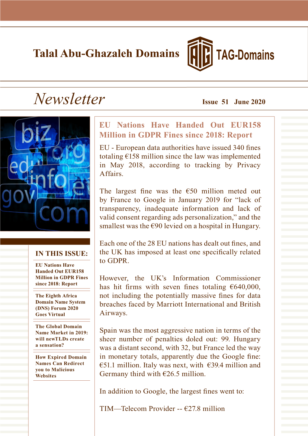 Newsletter Issue 51 June 2020