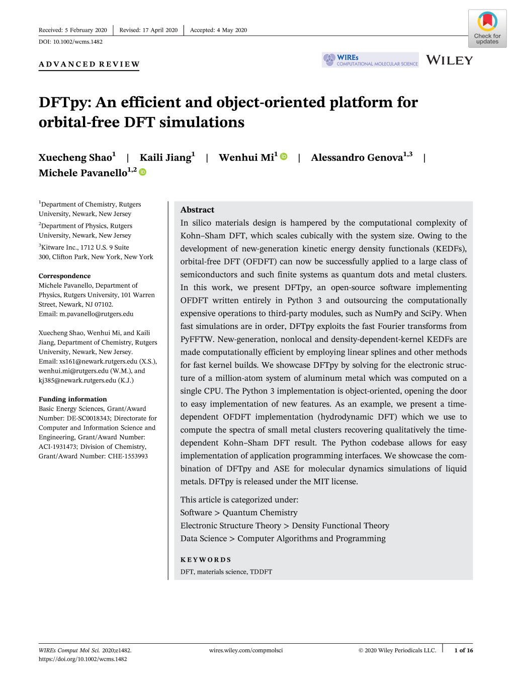 An Efficient and Object‐Oriented Platform for Orbital‐Free DFT