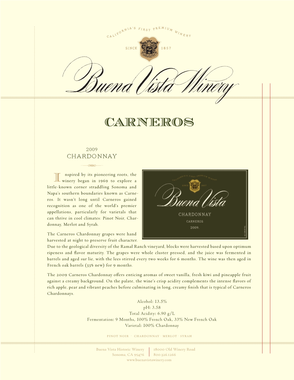 BV Carneros Chardonnay 09