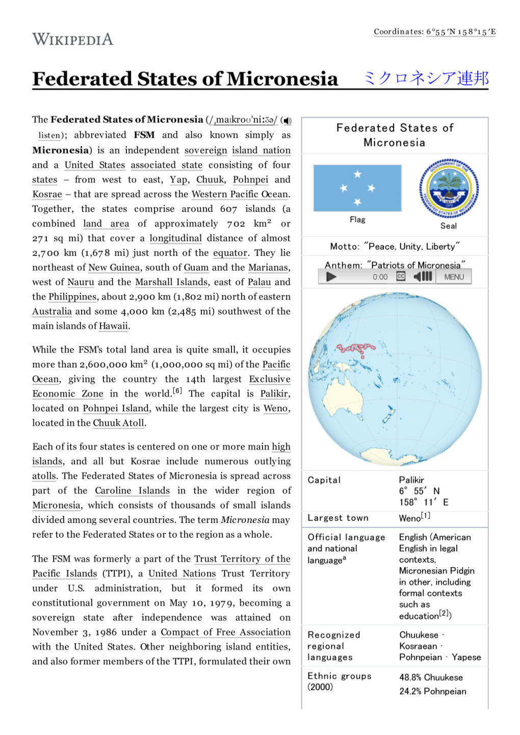 Federated States of Micronesia