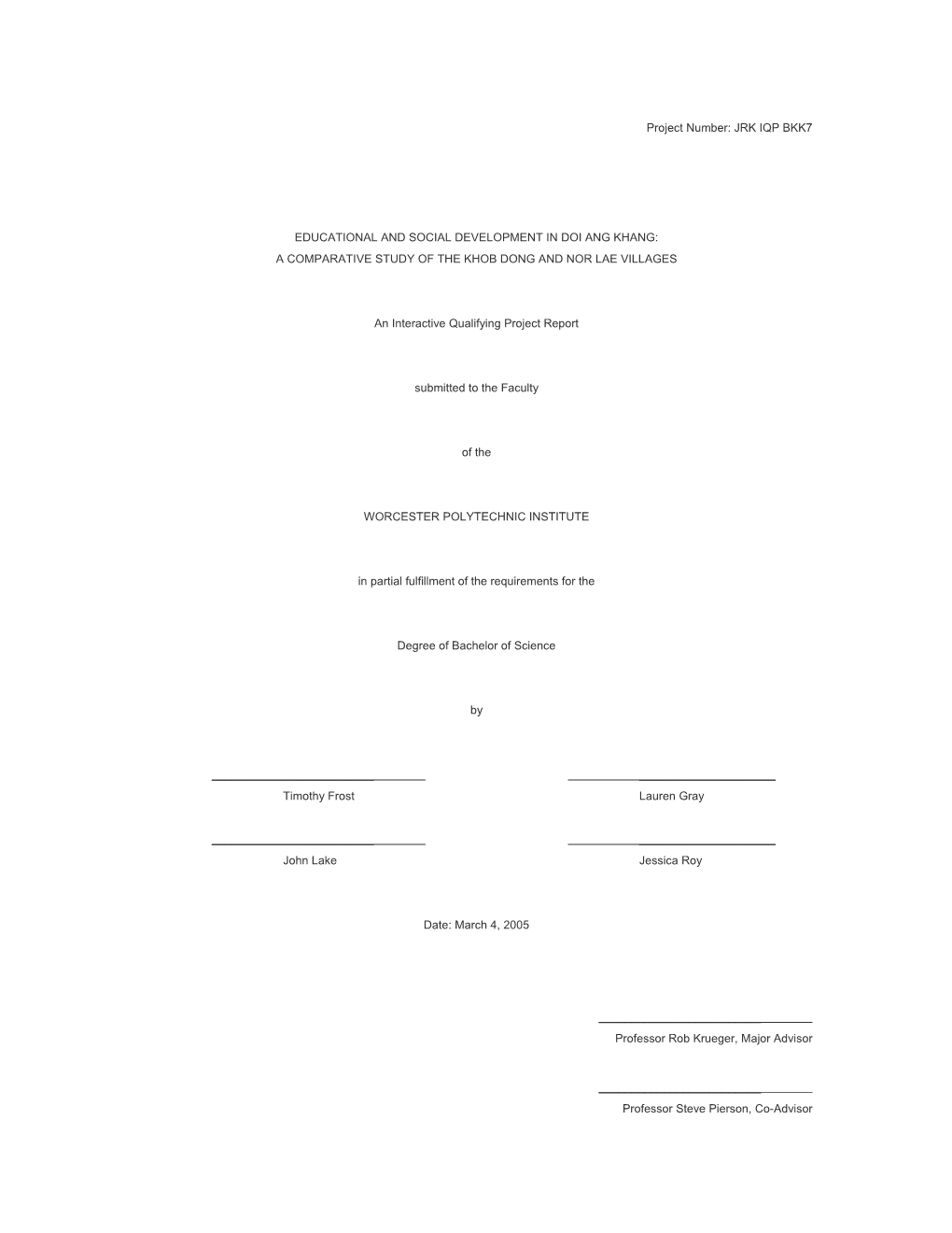 A Comparative Study of the Khob Dong and Nor Lae Villages