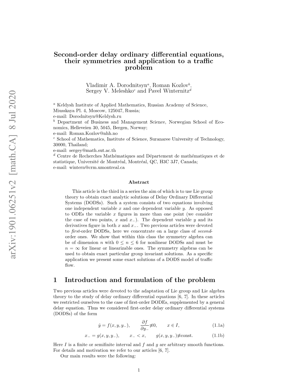 Second-Order Delay Ordinary Differential Equations, Their