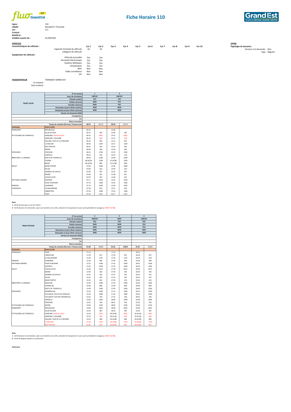 Nouveaux Horaires Des Bus De La Ligne