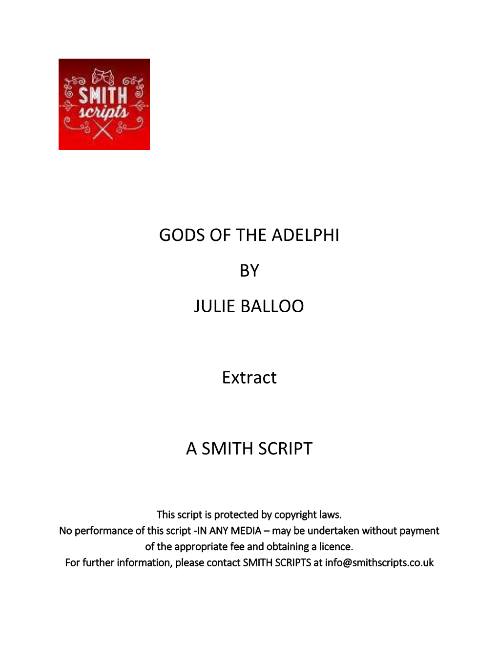 GODS of the ADELPHI by JULIE BALLOO Extract