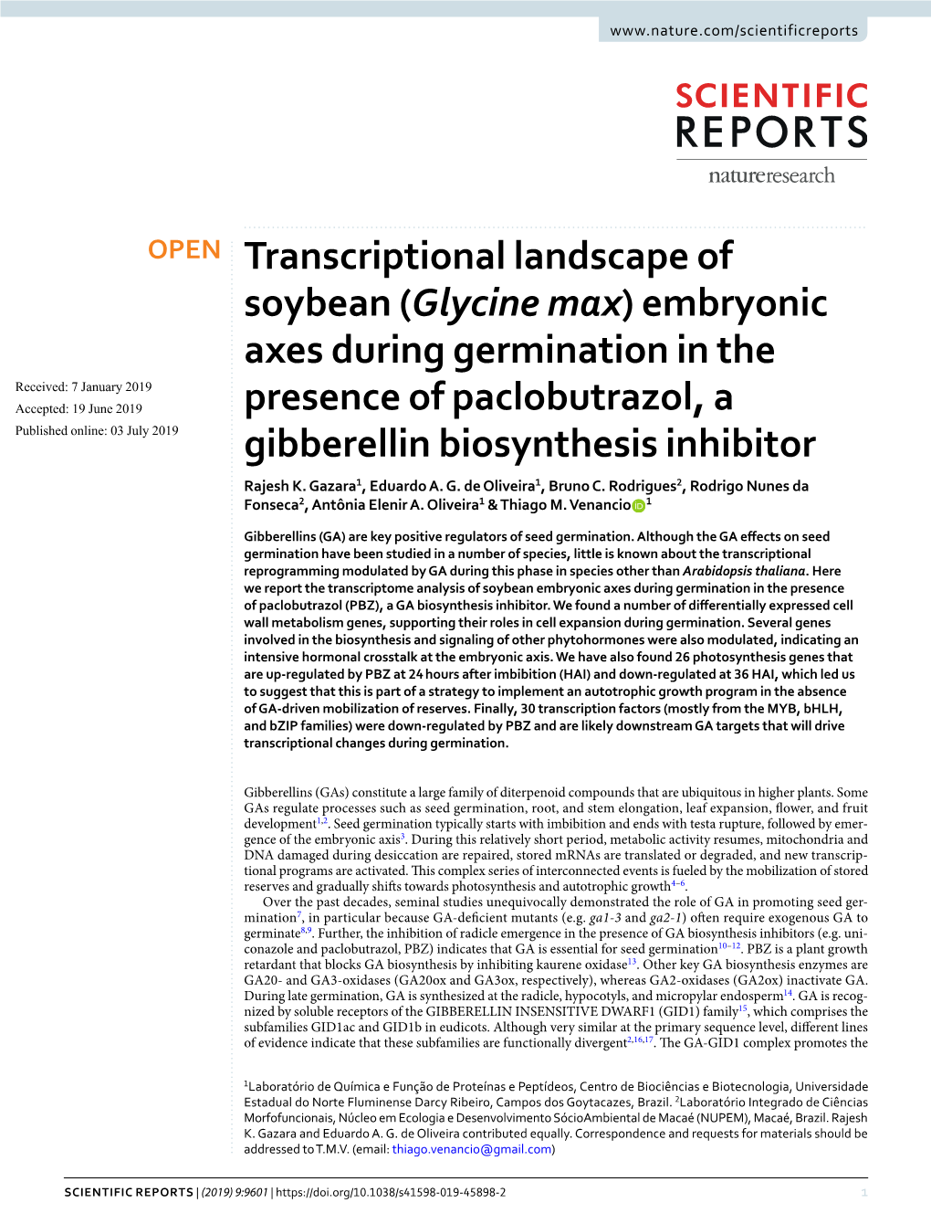 Embryonic Axes During Germination in the Presence of Paclobutrazol (PBZ), a GA Biosynthesis Inhibitor