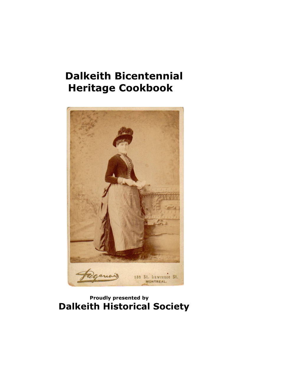 Dalkeith Bicentennial Heritage Cookbook