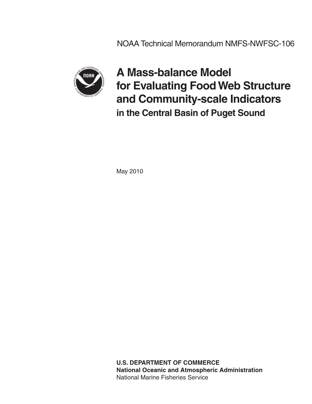 NOAA Technical Memorandum NMFS-NWFSC-106. a Mass