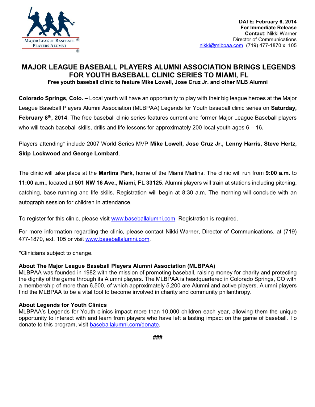 Major League Baseball Players Alumni Association