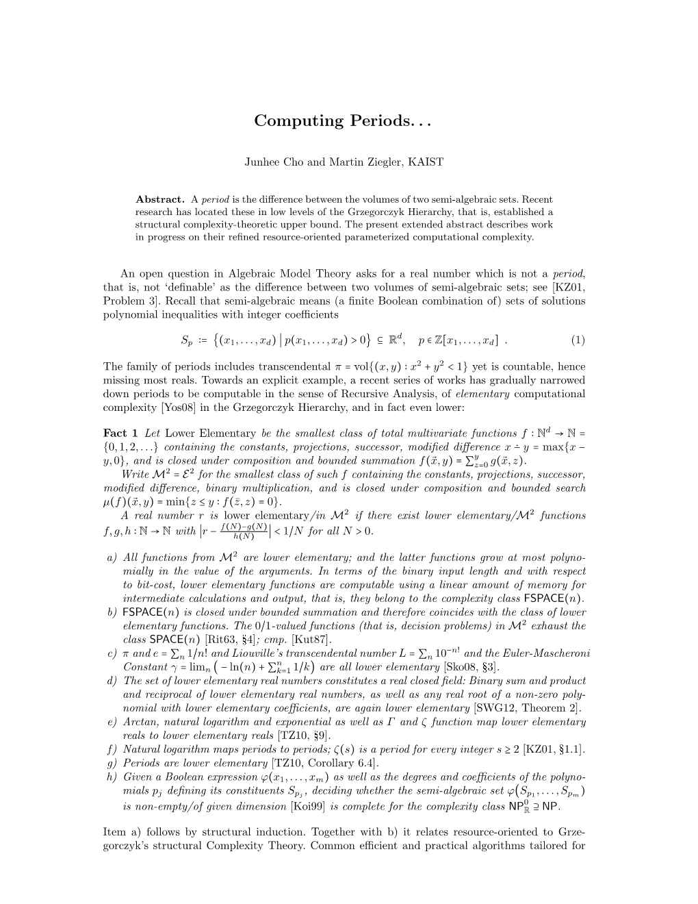 Computing Periods