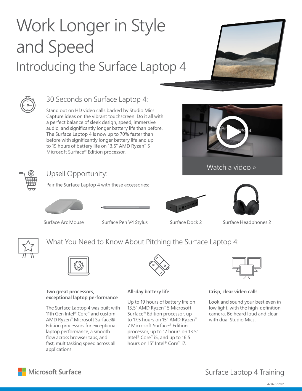 Work Longer in Style and Speed Introducing the Surface Laptop 4