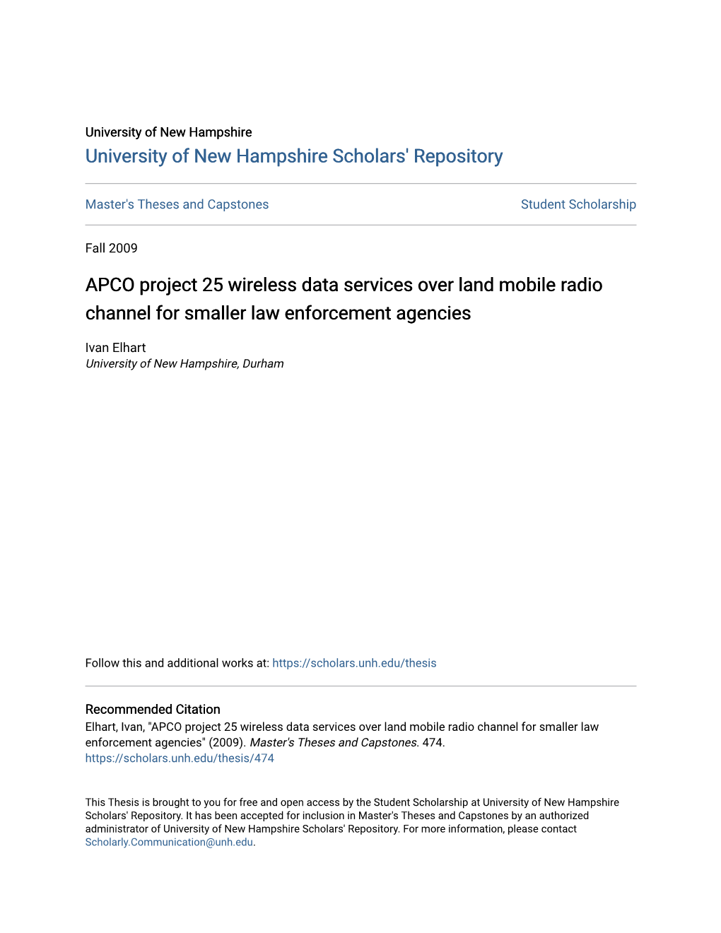 APCO Project 25 Wireless Data Services Over Land Mobile Radio Channel for Smaller Law Enforcement Agencies