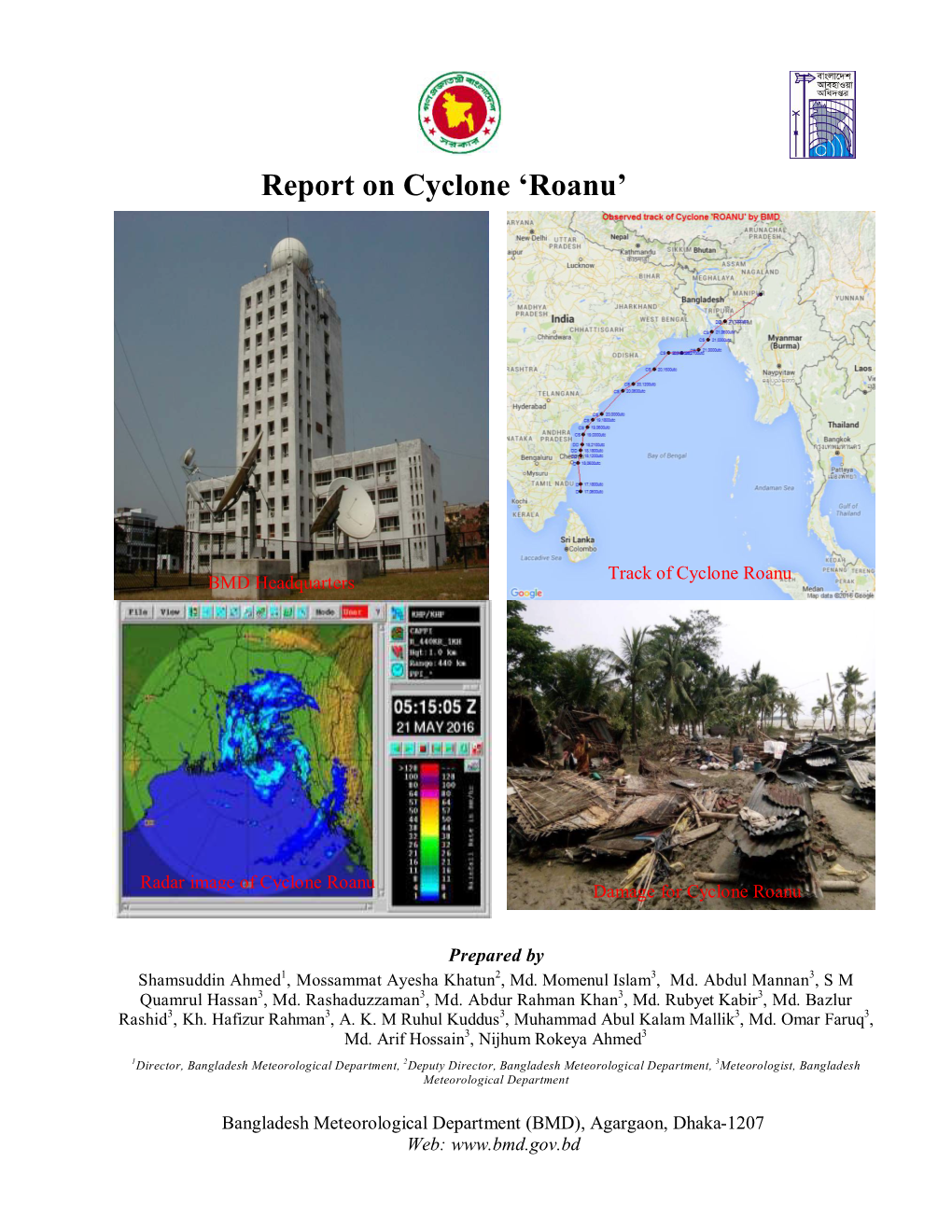 Report on Cyclone 'Roanu'