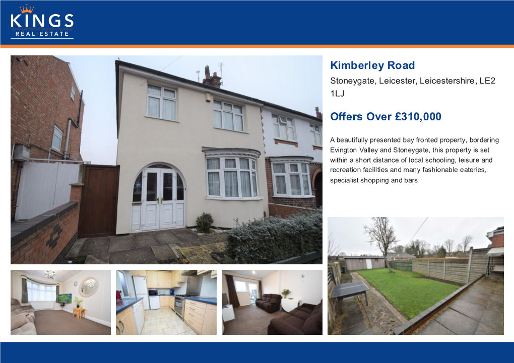Kimberley Road Offers Over £310000