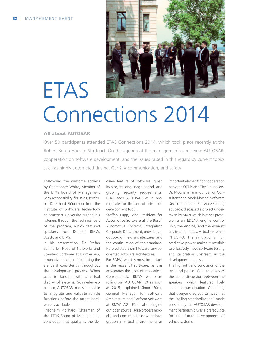 ETAS Connections 2014, Which Took Place Recently at the Mr
