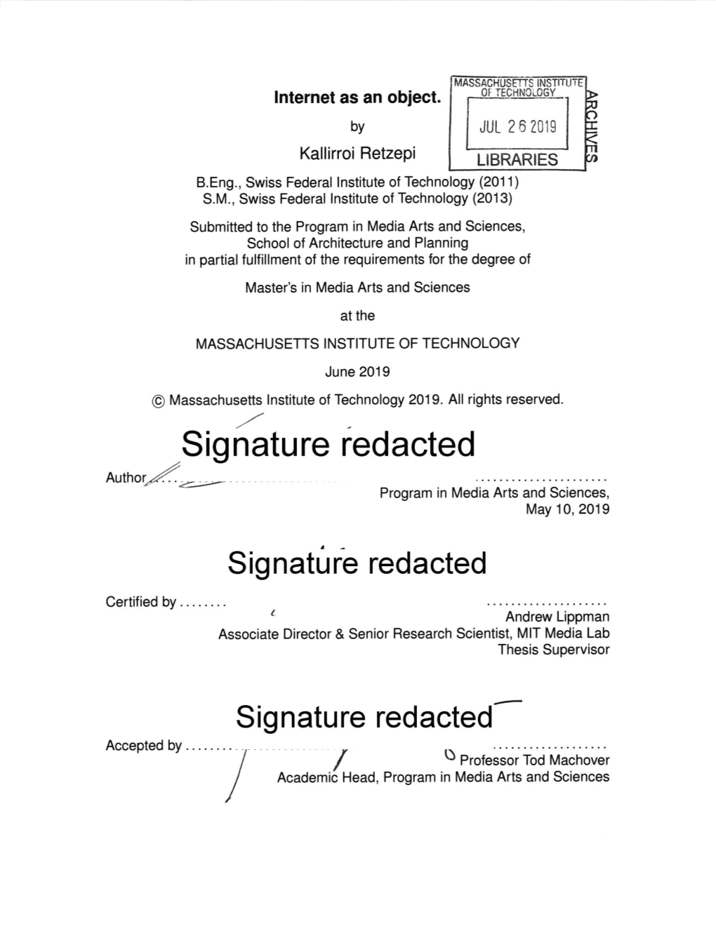 Signature Redacted a Uthoree