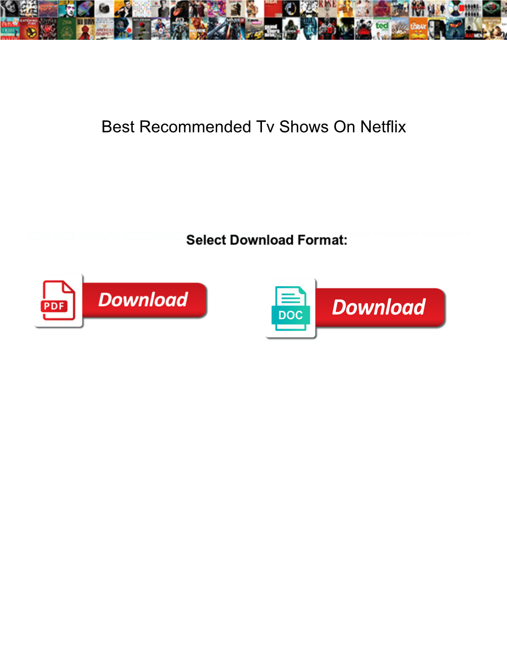 Best Recommended Tv Shows on Netflix