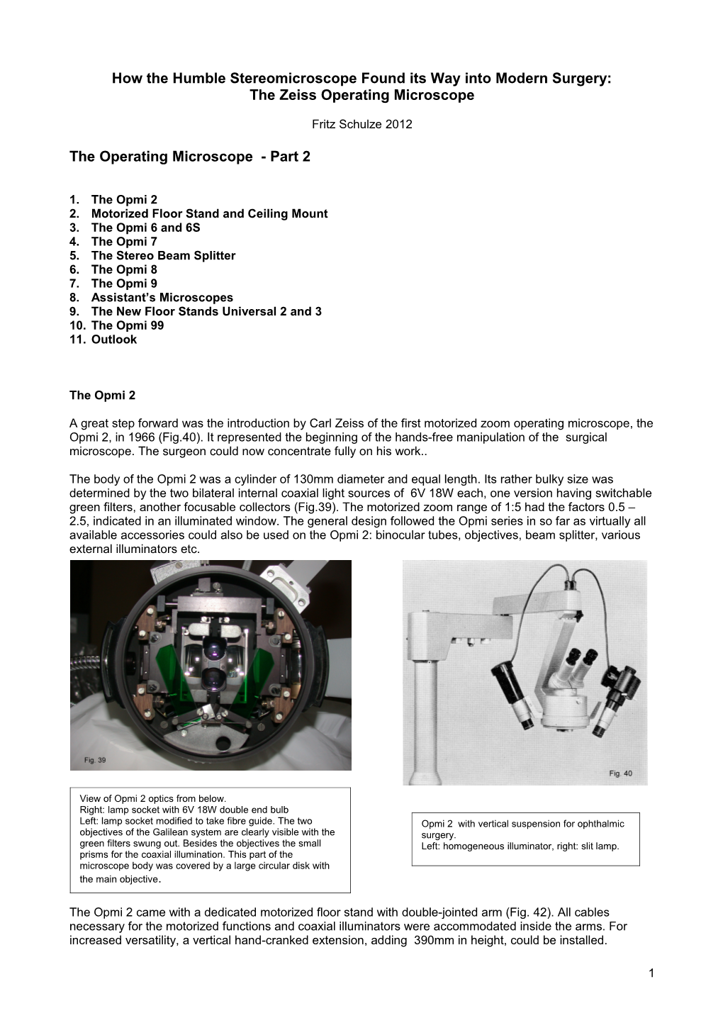 The Operating Microscope - Part 2