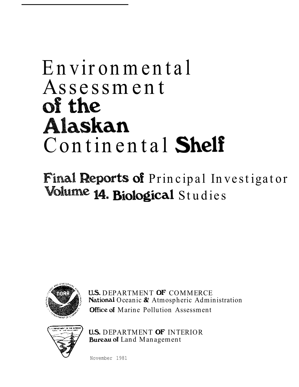 Environmental Assessment of the Alaskan Continental Shelf, Proce~Dings of the Lower Cook Inlet Synthesis Meeting, January 1978