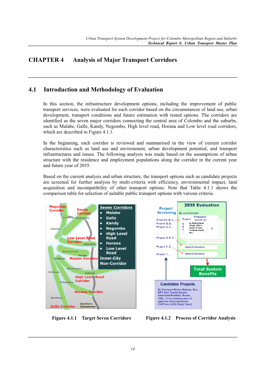 CHAPTER 4 Analysis of Major Transport Corridors 4.1 Introduction
